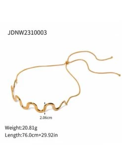 Wave Pattern Trendy Necklace -Define Your Shop P 20240510103027442 886
