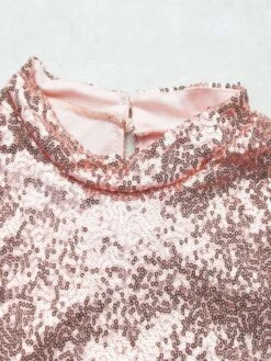 Stand Collar Sequin Cape Sleeve Mini Dress -Define Your Shop P 20240510160018234 438