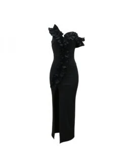 Patchwork Split Hem Sleeveless Dresses -Define Your Shop P 20240511135011998 971