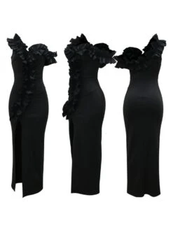 Patchwork Split Hem Sleeveless Dresses -Define Your Shop P 20240511135013438 791