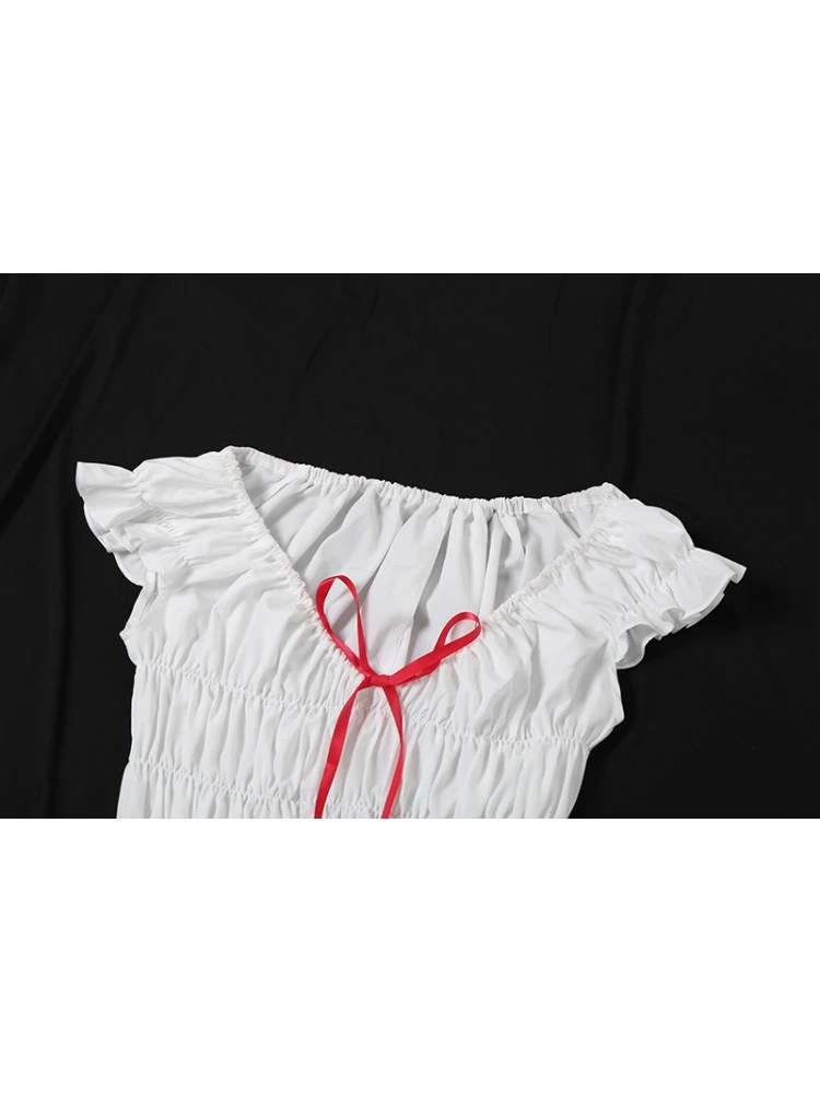 Lace Up Ruched V Neck Mini Dress 15 Lace Up Ruched V Neck Mini Dress - Image 13