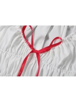 Lace Up Ruched V Neck Mini Dress 32 Lace Up Ruched V Neck Mini Dress -Define Your Shop P 20240514091008730 301