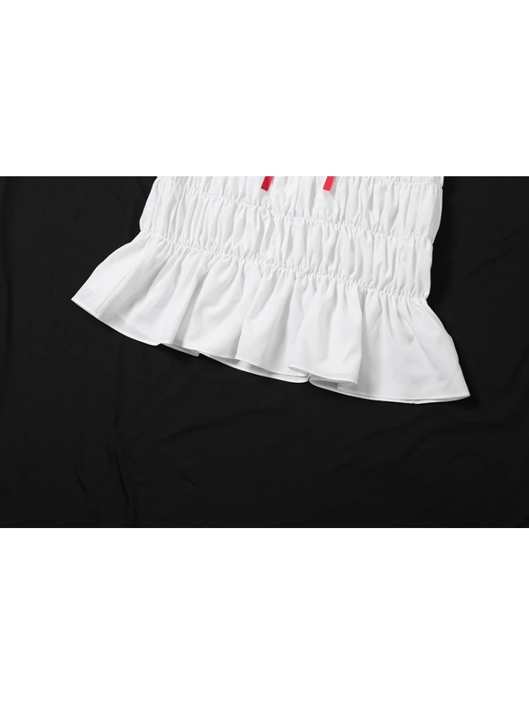 Lace Up Ruched V Neck Mini Dress 17 Lace Up Ruched V Neck Mini Dress - Image 15