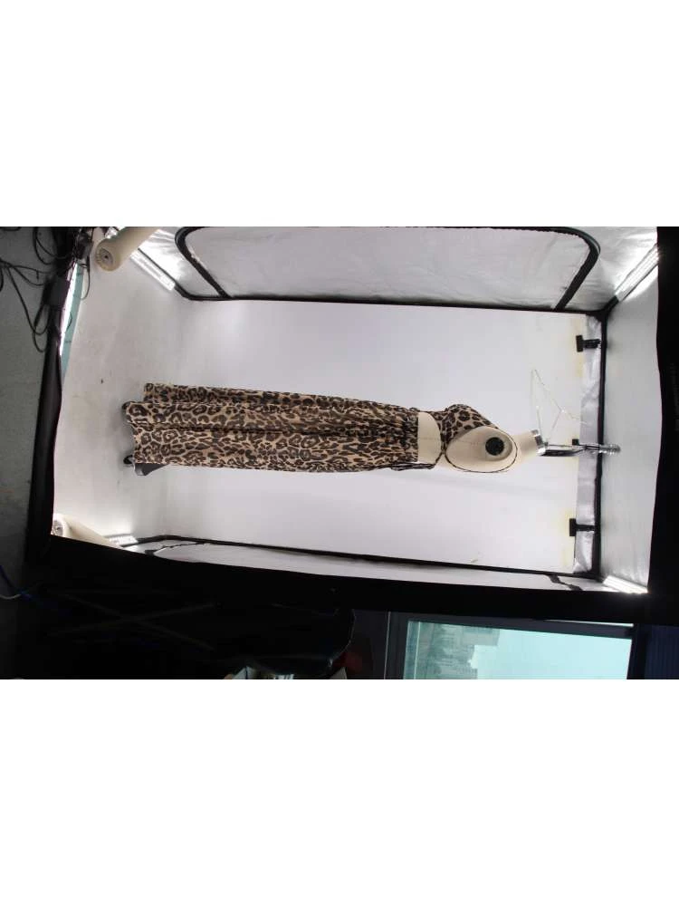 Leopard Printed Wrap Backless Maxi Dress 6 Leopard Printed Wrap Backless Maxi Dress - Image 4