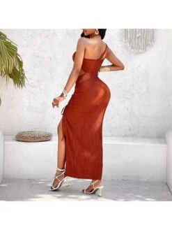 Hollow Out Ruched Split Hem Dresses 14 Hollow Out Ruched Split Hem Dresses -Define Your Shop P 20240517113503318 360