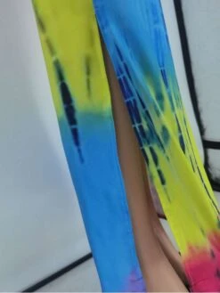 Colorblock Tie Dye Strapless Maxi Dress -Define Your Shop P 20240521152523428 924