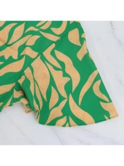 Geometric Pattern Stringy Selvedge A-line Short Sleeve Dress -Define Your Shop P 20240525113505357 746