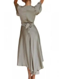 Ruffle Mid-rise Fitted Short Sleeve Dress -Define Your Shop P 20240527103502072 304