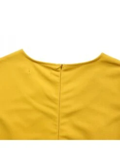 Bow Patchwork V Neck Short Sleeve Midi Dress 36 Bow Patchwork V Neck Short Sleeve Midi Dress -Define Your Shop P 20240603095044314 549