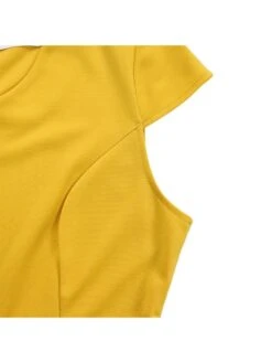 Bow Patchwork V Neck Short Sleeve Midi Dress 37 Bow Patchwork V Neck Short Sleeve Midi Dress -Define Your Shop P 20240603095044974 236