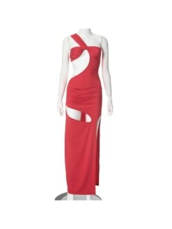 Knot Hollow Out One Shoulder Maxi Dress 31 Knot Hollow Out One Shoulder Maxi Dress -Define Your Shop P 20240605184023045 777