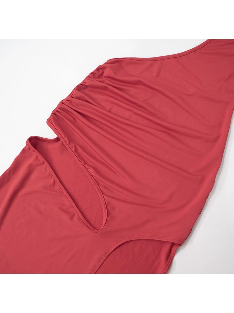 Knot Hollow Out One Shoulder Maxi Dress 19 Knot Hollow Out One Shoulder Maxi Dress - Image 17