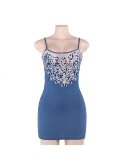 Burn-Out Spaghetti Straps Fitted Sleeveless Dresses -Define Your Shop P 20240606122003249 688