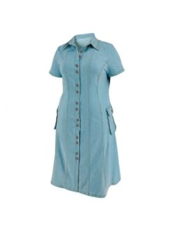 Solid Color Short Sleeve Fitted Short Sleeve Dress -Define Your Shop P 20240606141644744 516