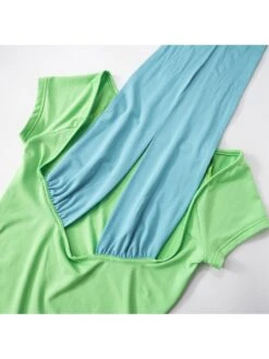 Colorblock Halter Short Sleeve Mini Dress 27 Colorblock Halter Short Sleeve Mini Dress -Define Your Shop P 20240606184011715 721