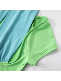 Colorblock Halter Short Sleeve Mini Dress 28 Colorblock Halter Short Sleeve Mini Dress -Define Your Shop P 20240606184012350 975