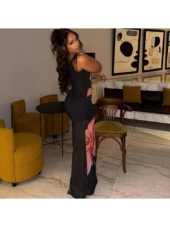 Flower Perspective One Shoulder Maxi Dress -Define Your Shop P 20240607162836849 434