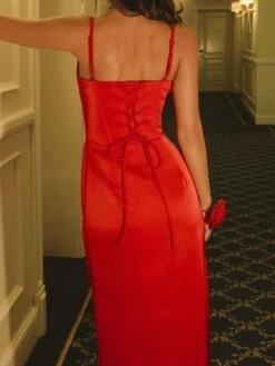 Patchwork Split Hem Spaghetti Straps Maxi Dresses -Define Your Shop P 20240608100411939 891