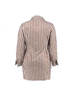Striped V Neck Collar Shirt Dress -Define Your Shop P 20240612102436315 543