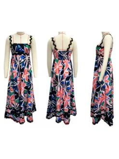 Wave Square Neck Bohemia Maxi Dresses -Define Your Shop P 20240614150431834 807