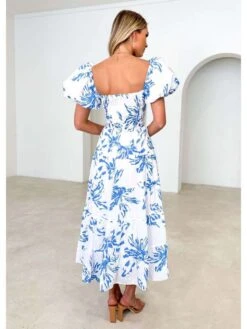 Bohemian Print Puff Sleeve Maxi Dress -Define Your Shop P 20240614164823093 777