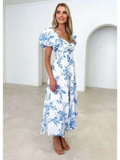 Bohemian Print Puff Sleeve Maxi Dress -Define Your Shop P 20240614164823987 207