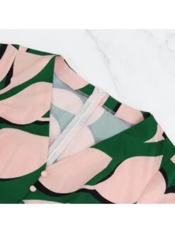 Print High Rise Tiered Short Sleeve Dress -Define Your Shop P 20240618084841592 617