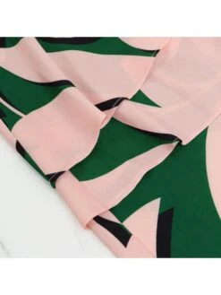 Print High Rise Tiered Short Sleeve Dress -Define Your Shop P 20240618084843195 852