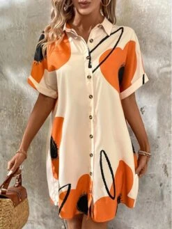 Floral Short Sleeve Single Breasted Dress 15 Floral Short Sleeve Single Breasted Dress -Define Your Shop P 20240619100417324 660