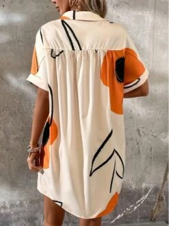 Floral Short Sleeve Single Breasted Dress 17 Floral Short Sleeve Single Breasted Dress -Define Your Shop P 20240619100418533 737