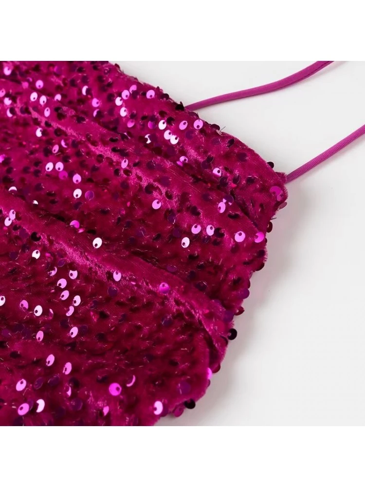 Sequin Tie-wrap Backless Spaghetti Straps Dresses 12 Sequin Tie-wrap Backless Spaghetti Straps Dresses - Image 10