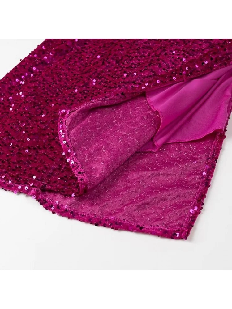 Sequin Tie-wrap Backless Spaghetti Straps Dresses 15 Sequin Tie-wrap Backless Spaghetti Straps Dresses - Image 13