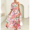 Floral High Rise Full Skirt One Shoulder Boho Dress 1 Floral High Rise Full Skirt One Shoulder Boho Dress -Define Your Shop P 20240619184402443 748