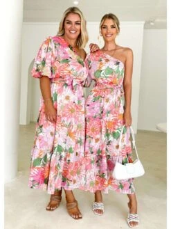 Floral High Rise Full Skirt One Shoulder Boho Dress -Define Your Shop P 20240619184406264 852