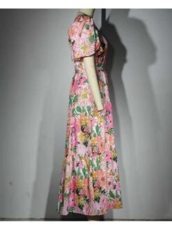 Floral High Rise Full Skirt One Shoulder Boho Dress -Define Your Shop P 20240619184408655 393