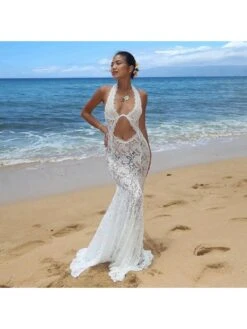 Patchwork Halter Neck Lace Sleeveless Maxi Dresses 24 Patchwork Halter Neck Lace Sleeveless Maxi Dresses -Define Your Shop P 20240620084803741 601