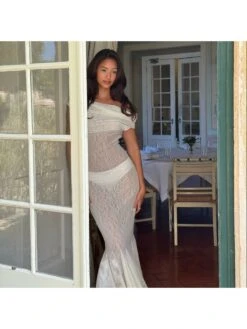 Patchwork See Through Lace Sleeveless Dresses -Define Your Shop P 20240621100005833 845