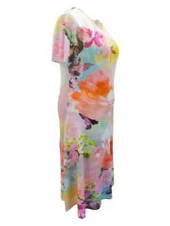 Floral A-line Short Sleeve Midi Dress -Define Your Shop P 20240621110009318 127