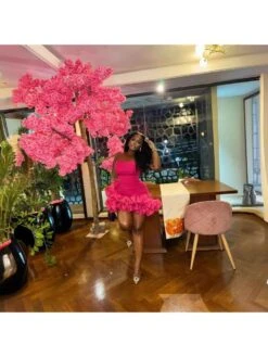 Patchwork Ruffle Strapless Dresses 8 Patchwork Ruffle Strapless Dresses -Define Your Shop P 20240621111613684 422