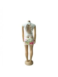 Burn-Out Crewneck Fitted Sleeveless Dresses -Define Your Shop P 20240624202403930 627