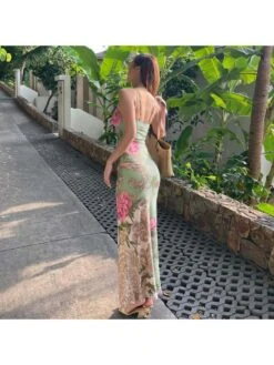 Flower Printed V Neck Sleeveless Dress -Define Your Shop P 20240625181206209 600